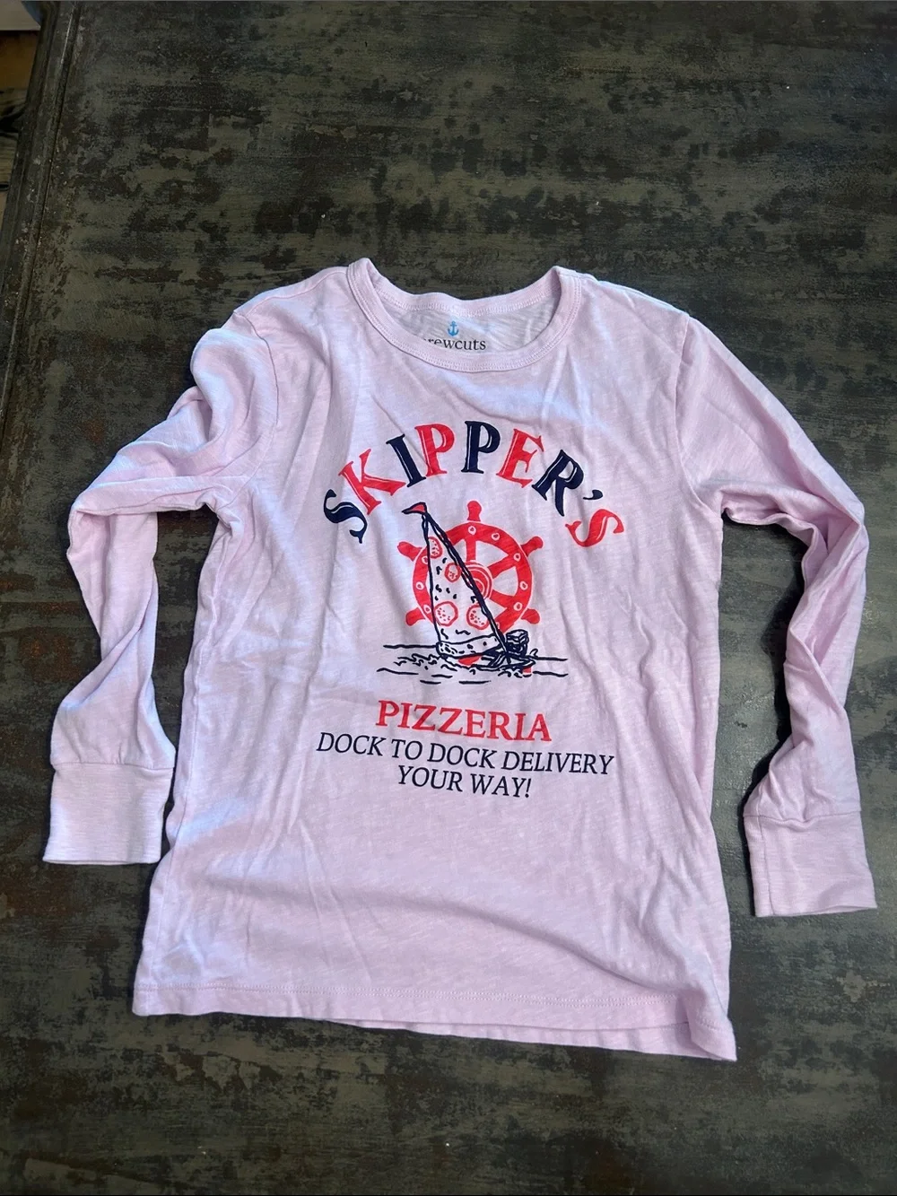 J. Crew Crewcuts Boys Size 8 Long Sleeve Cotton Graphic Tees